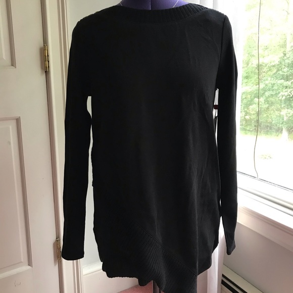Donating ♻️. Make an offer! Rafaella Black Asymmetrical Sweater - Picture 1 of 4